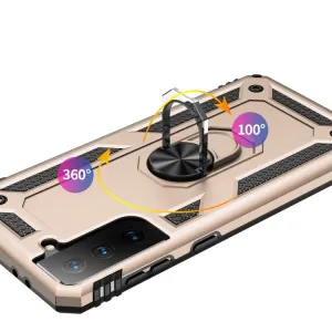 RING Obal s držiakom pre Samsung Galaxy S21 5G zlatý