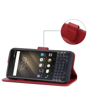 SMOOTH Peňaženkové puzdro Blackberry KEY2 červené