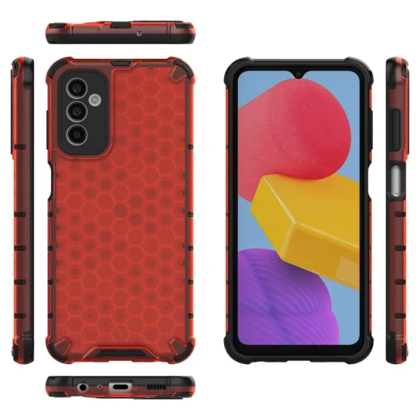 HONEYCOMB Ochranný kryt Samsung Galaxy M13 červený