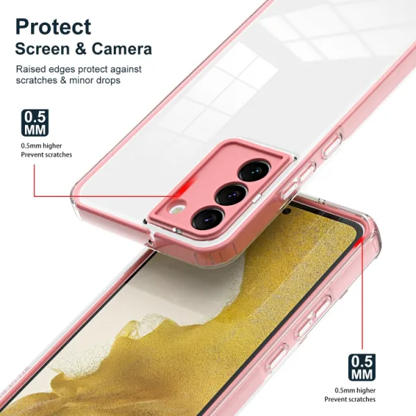 CRYSTAL Ochranný kryt Samsung Galaxy S22 Plus 5G ružový