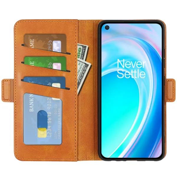 SIDE Peňaženkové puzdro OnePlus Nord CE 2 Lite 5G svetlohnedé