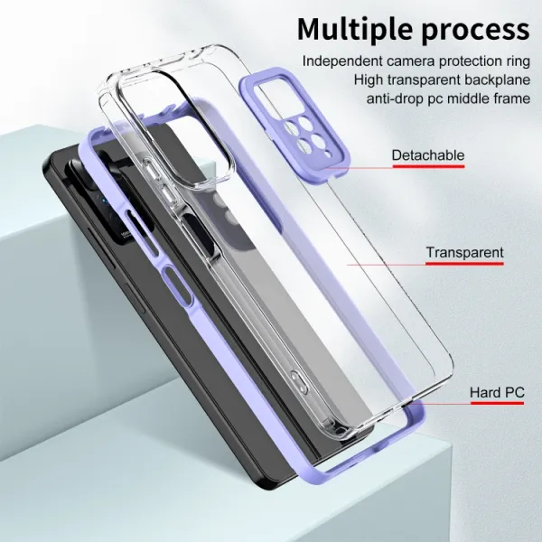 CRYSTAL Ochranný kryt Xiaomi Redmi Note 11 / Note 11S fialový