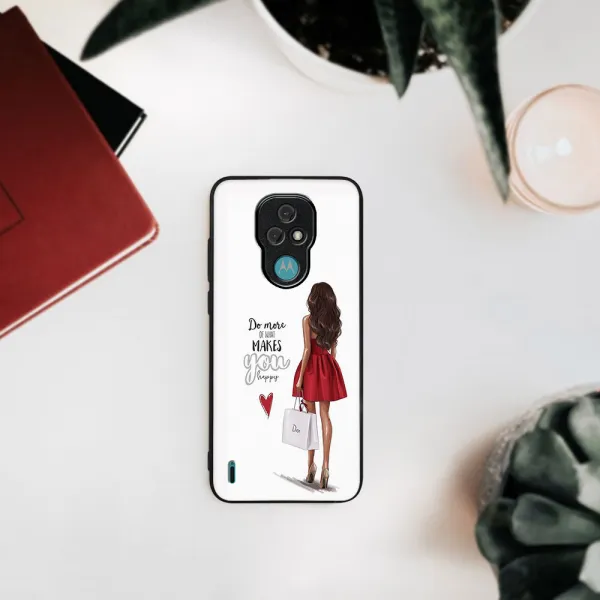 MY ART Ochranný obal Motorola Moto E7 RED DRESS (137)