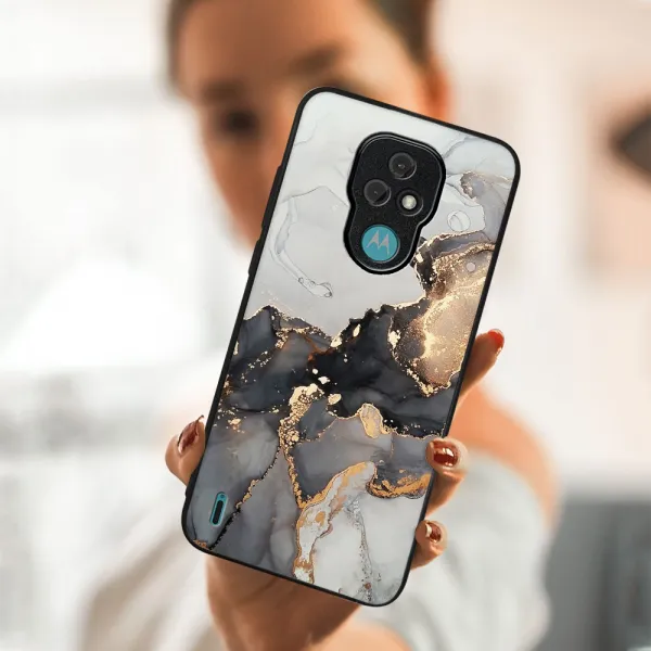 MY ART Ochranný obal Motorola Moto E7 GREY MARBLE (140)