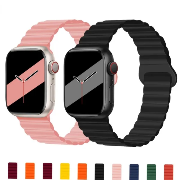 REVERSE Silikónový remienok Apple Watch 9 / 8 / 7 (41mm) / 6 / SE / 5 / 4 (40mm) / 3 / 2 / 1 (38mm) modrý