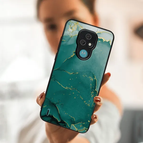 MY ART Ochranný obal Motorola Moto E7 GREEN MARBLE (145)