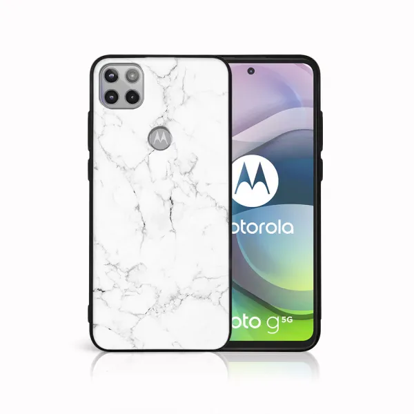 MY ART Ochranný obal Motorola Moto G 5G WHITE MARBLE (144)