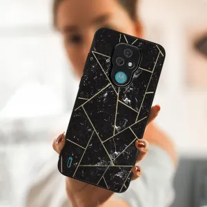 MY ART Ochranný obal Motorola Moto E7 MARBLE POLYGONAL (150)