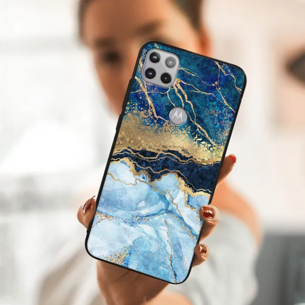 MY ART Ochranný obal Motorola Moto G 5G BLUE MARBLE (141)