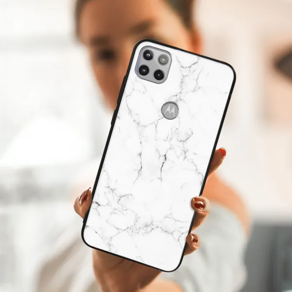 MY ART Ochranný obal Motorola Moto G 5G WHITE MARBLE (144)