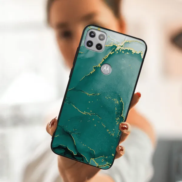 MY ART Ochranný obal Motorola Moto G 5G GREEN MARBLE (145)