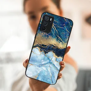 MY ART Ochranný obal  Oppo A16 / A16s BLUE MARBLE (141)
