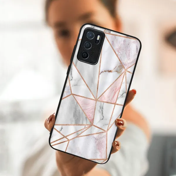 MY ART Ochranný obal  Oppo A16 / A16s PINK MARBLE (143)