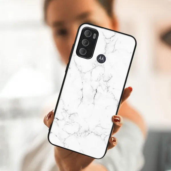MY ART Ochranný obal Motorola Moto G60 WHITE MARBLE (144)
