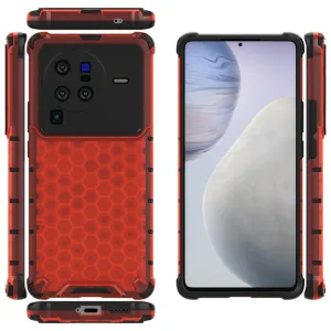 HONEYCOMB Ochranný kryt Vivo X80 Pro červený