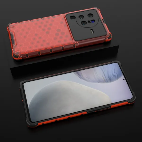 HONEYCOMB Ochranný kryt Vivo X80 Pro červený