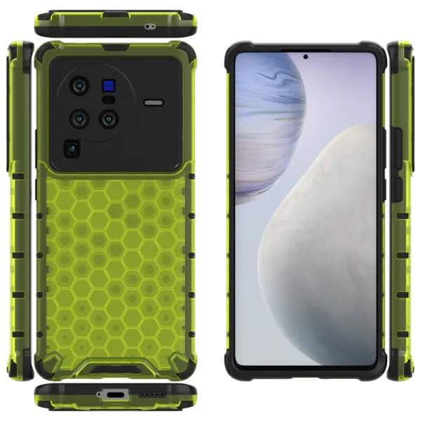 HONEYCOMB Ochranný kryt Vivo X80 Pro zelený