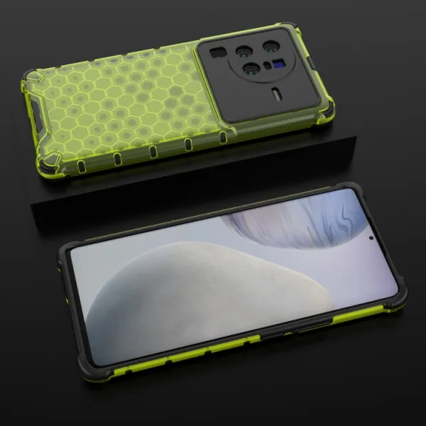 HONEYCOMB Ochranný kryt Vivo X80 Pro zelený