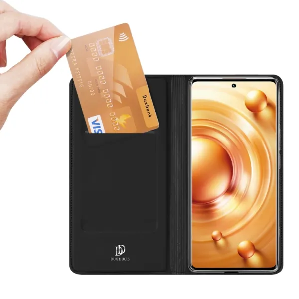 DUX Peňaženkový kryt Vivo X80 Pro čierny