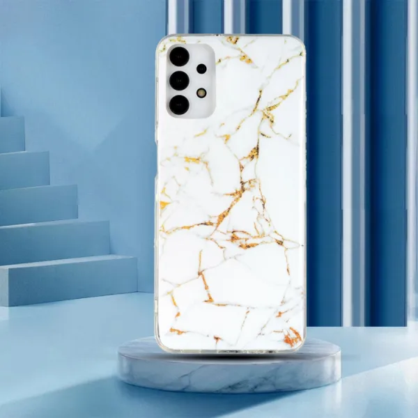 IMD MARBLE Ochranný kryt Samsung Galaxy A13 WHITE
