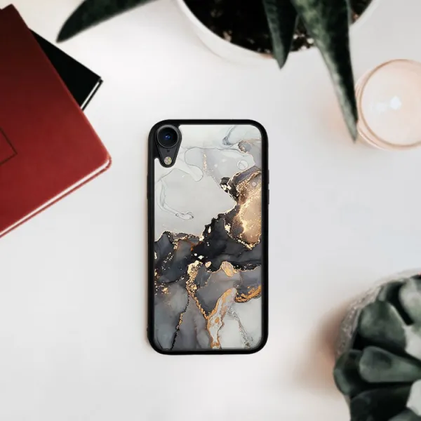 MY ART Ochranný obal Apple iPhone XR GREY MARBLE (140)