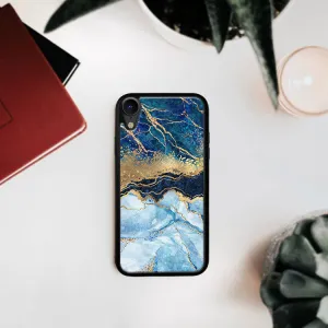 MY ART Ochranný obal Apple iPhone XR BLUE MARBLE (141)