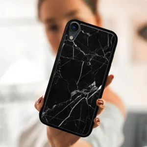 MY ART Ochranný obal Apple iPhone XR BLACK MARBLE (142)