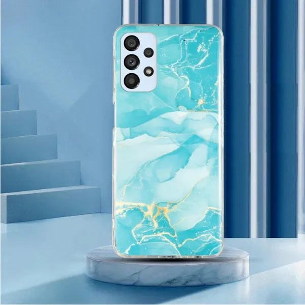 IMD MARBLE Ochranný kryt Samsung Galaxy A53 5G LIGHT BLUE