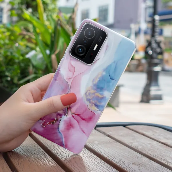 IMD MARBLE Ochranný kryt Xiaomi 11T / 11T Pro PINK