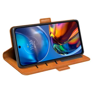 SIDE Peňaženkové puzdro Motorola Moto E32 / E32s svetlohnedé