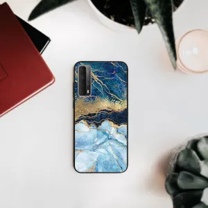 MY ART Ochranný obal Huawei P Smart 2021 BLUE MARBLE (141)