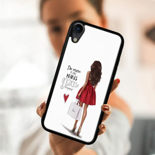 MY ART Ochranný obal Apple iPhone XR RED DRESS (137)