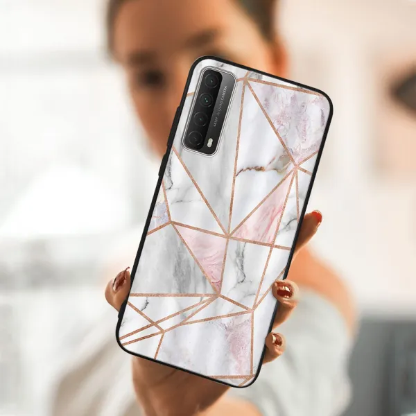 MY ART Ochranný obal Huawei P Smart 2021 PINK MARBLE (143)
