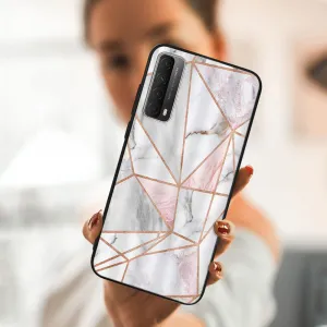 MY ART Ochranný obal Huawei P Smart 2021 PINK MARBLE (143)