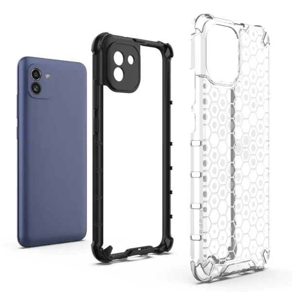 HONEYCOMB Ochranný kryt Samsung Galaxy A03 biely