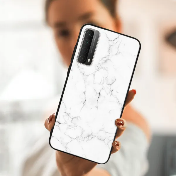 MY ART Ochranný obal Huawei P Smart 2021 WHITE MARBLE (144)
