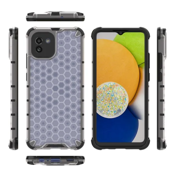 HONEYCOMB Ochranný kryt Samsung Galaxy A03 biely