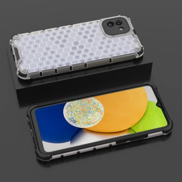 HONEYCOMB Ochranný kryt Samsung Galaxy A03 biely
