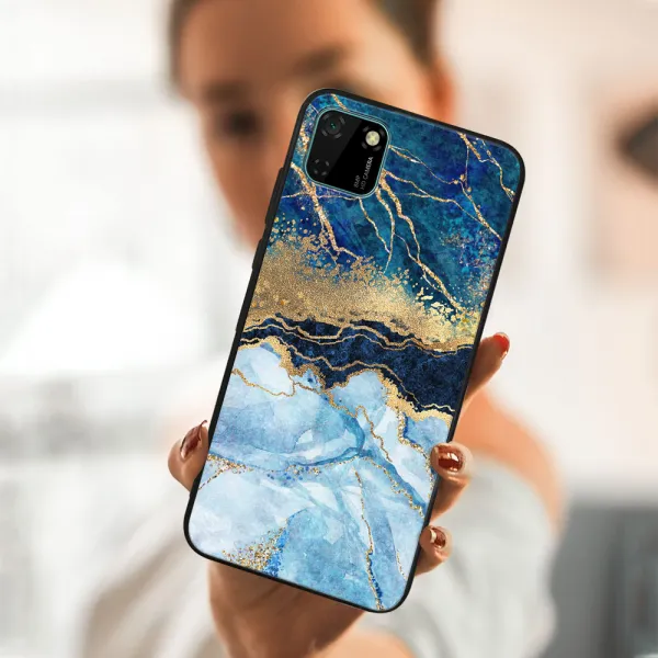 MY ART Ochranný obal Huawei Y5p -BLUE MARBLE (141)