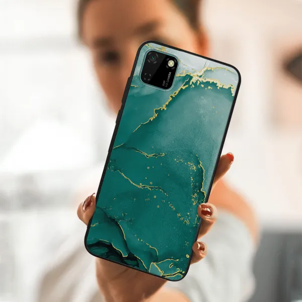 MY ART Ochranný obal Huawei Y5p -GREEN MARBLE (145)