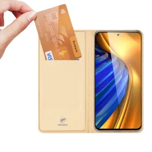 DUX Peňaženkový kryt Xiaomi Poco F4 zlatý
