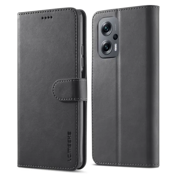 IMEEKE Peňaženkový kryt Xiaomi Poco M5 čierny