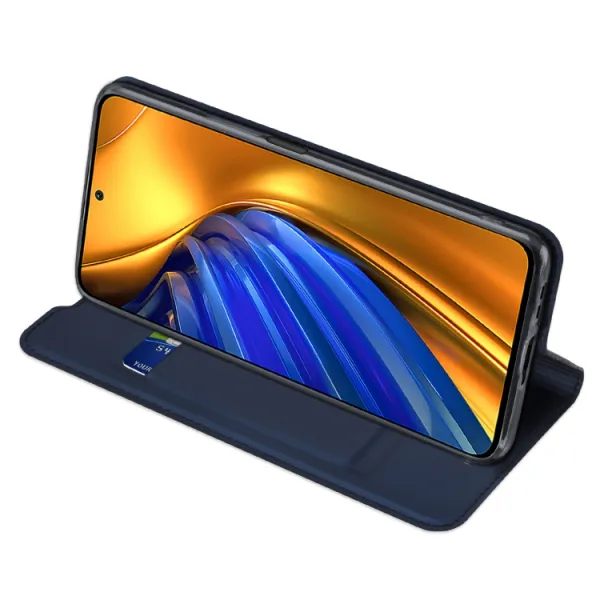 DUX Peňaženkový kryt Xiaomi Poco F4 modrý