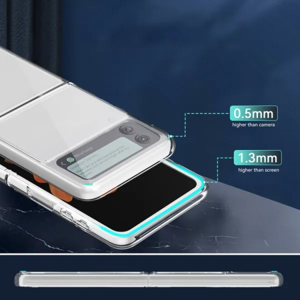 PLASTIC Ochranný plastový kryt Samsung Galaxy Z Flip4 5G priehľadný