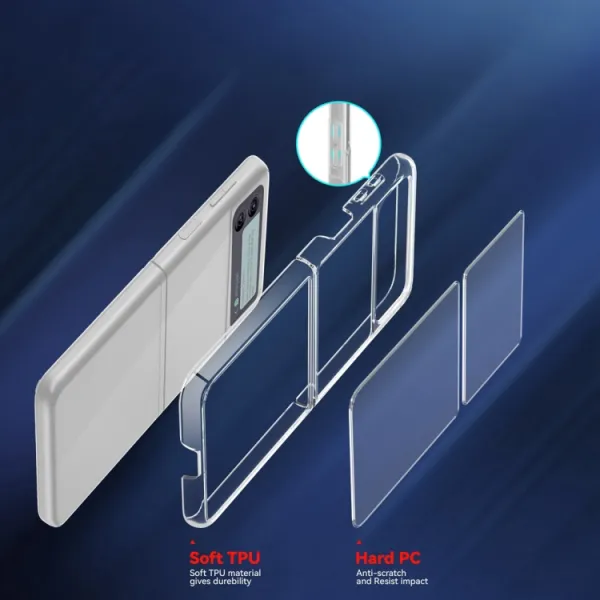 PLASTIC Ochranný plastový kryt Samsung Galaxy Z Flip4 5G priehľadný