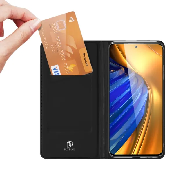 DUX Peňaženkový kryt Xiaomi Poco F4 čierny
