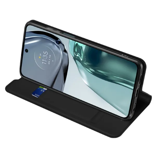 DUX Peňaženkový kryt Motorola Moto G62 5G čierny