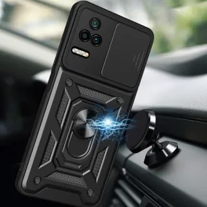 RING Obal s držiakom pre Xiaomi Poco F4 ružový