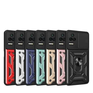 RING Obal s držiakom pre Xiaomi Poco F4 ružový
