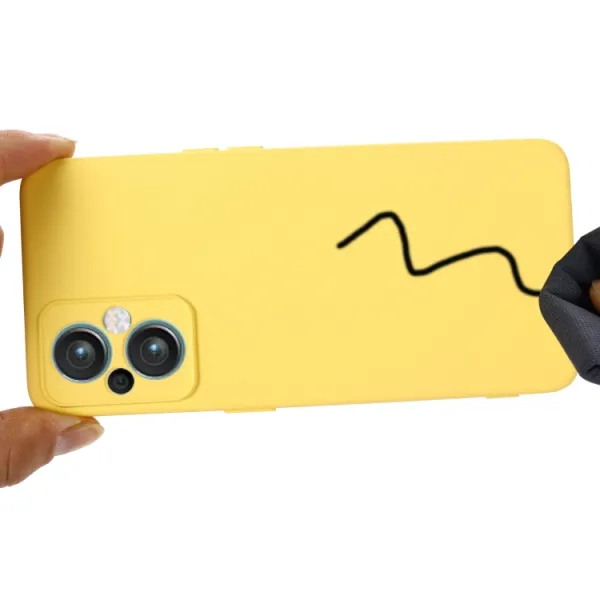 RUBBER Ochranný kryt pre Oppo Reno7 Lite 5G žltý